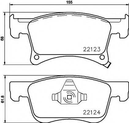 PAGID T2462 Комплект тормозных колодок, дисковый тормоз