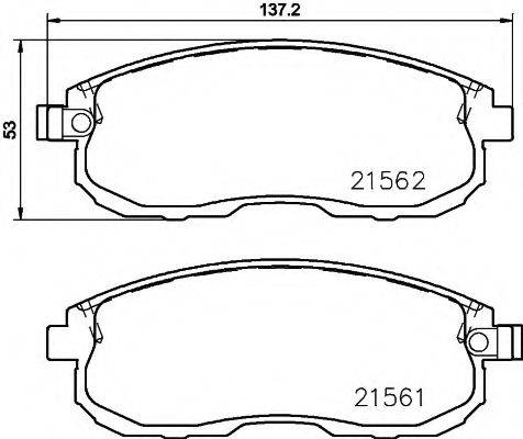 PAGID T2513 Комплект тормозных колодок, дисковый тормоз