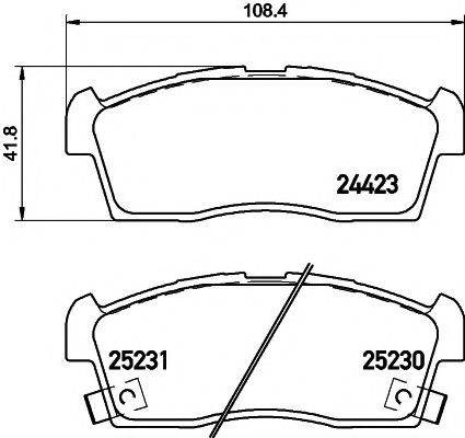 PAGID T2104 Комплект тормозных колодок, дисковый тормоз