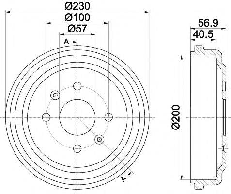 PAGID 61321 Тормозной барабан