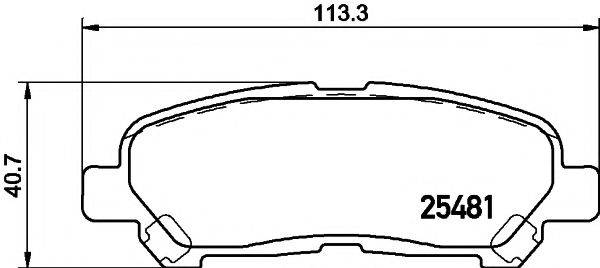 PAGID T2154 Комплект тормозных колодок, дисковый тормоз