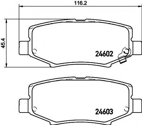 PAGID T1822 Комплект тормозных колодок, дисковый тормоз