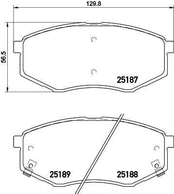 PAGID T2167 Комплект тормозных колодок, дисковый тормоз