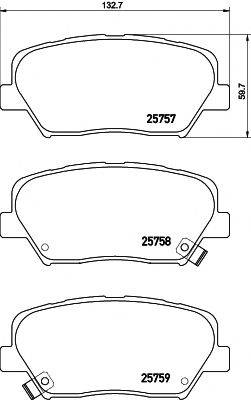 PAGID T2278 Комплект тормозных колодок, дисковый тормоз