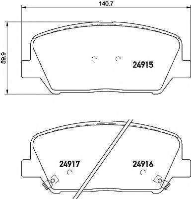 PAGID T3149 Комплект тормозных колодок, дисковый тормоз