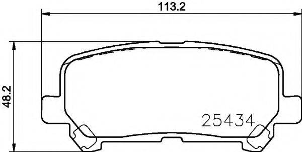 PAGID T3152 Комплект тормозных колодок, дисковый тормоз