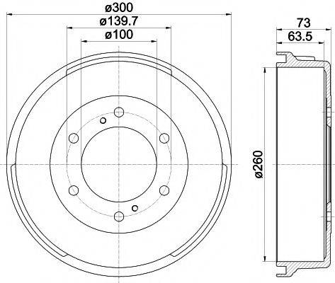 PAGID 60408 Тормозной барабан