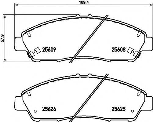 PAGID T3153 Комплект тормозных колодок, дисковый тормоз