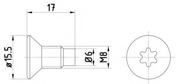 PAGID TPM0004 Болт, диск тормозного механизма