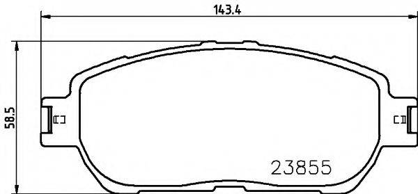 PAGID T2537 Комплект тормозных колодок, дисковый тормоз