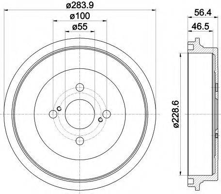 PAGID 61412 Тормозной барабан