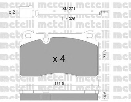 METELLI 2206591K Комплект тормозных колодок, дисковый тормоз