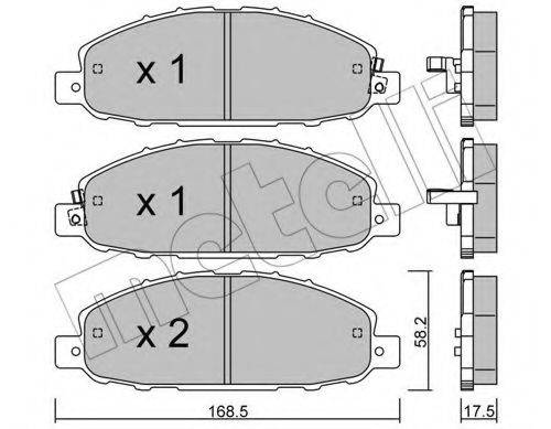 METELLI 2209040 Комплект тормозных колодок, дисковый тормоз