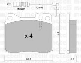 METELLI 2200111K Комплект тормозных колодок, дисковый тормоз