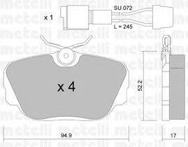 METELLI 2200420K Комплект тормозных колодок, дисковый тормоз