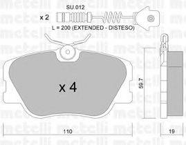 METELLI 2200610K Комплект тормозных колодок, дисковый тормоз