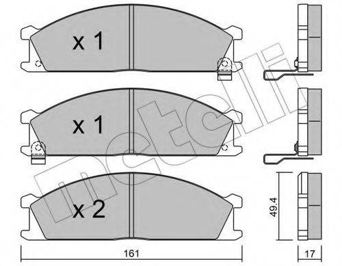 METELLI 2201071 Комплект тормозных колодок, дисковый тормоз