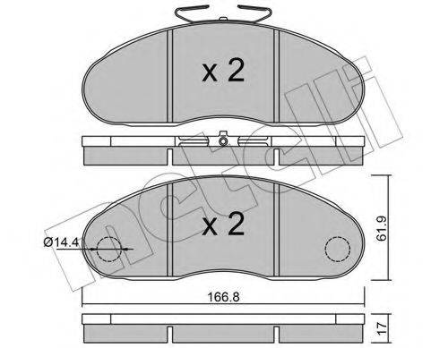 METELLI 2201112 Комплект тормозных колодок, дисковый тормоз