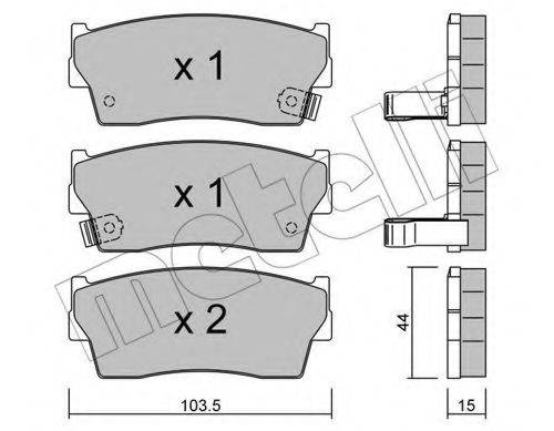 METELLI 2201160 Комплект тормозных колодок, дисковый тормоз