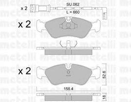 METELLI 2201171K Комплект тормозных колодок, дисковый тормоз