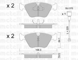 METELLI 2201220K Комплект тормозных колодок, дисковый тормоз