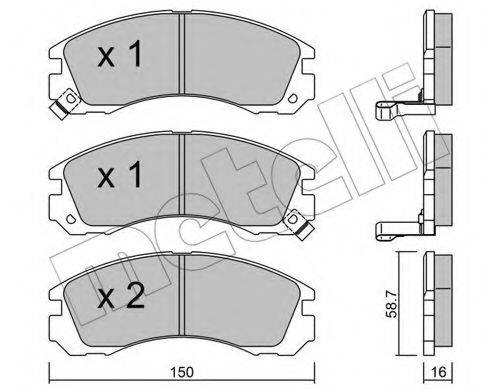 METELLI 2201340 Комплект тормозных колодок, дисковый тормоз