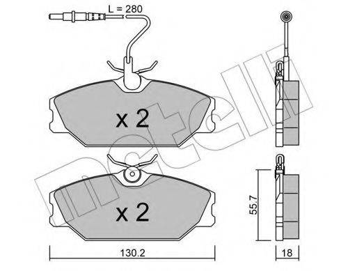 METELLI 2201420 Комплект тормозных колодок, дисковый тормоз