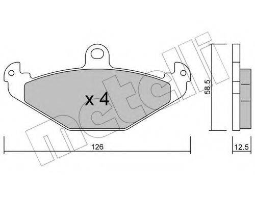 METELLI 2201651 Комплект тормозных колодок, дисковый тормоз