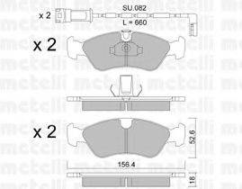 METELLI 2202081K Комплект тормозных колодок, дисковый тормоз