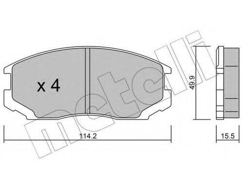 METELLI 2202210 Комплект тормозных колодок, дисковый тормоз