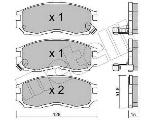 METELLI 2202240 Комплект тормозных колодок, дисковый тормоз