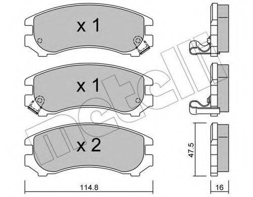 METELLI 2202301 Комплект тормозных колодок, дисковый тормоз