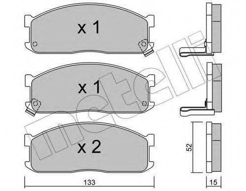 METELLI 2202321 Комплект тормозных колодок, дисковый тормоз