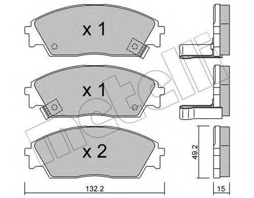 METELLI 2202361 Комплект тормозных колодок, дисковый тормоз