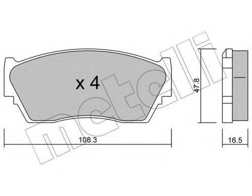 METELLI 2202460 Комплект тормозных колодок, дисковый тормоз