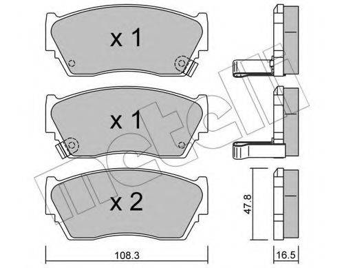 METELLI 2202461 Комплект тормозных колодок, дисковый тормоз