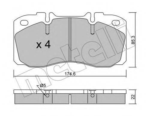 METELLI 2202680 Комплект тормозных колодок, дисковый тормоз