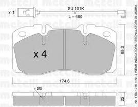 METELLI 2202682K Комплект тормозных колодок, дисковый тормоз