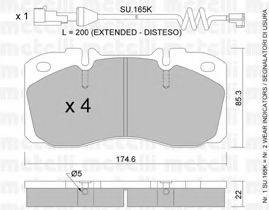 METELLI 2202683K Комплект тормозных колодок, дисковый тормоз