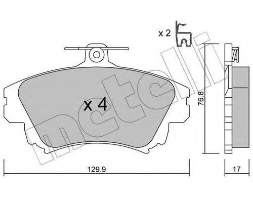 METELLI 2202860 Комплект тормозных колодок, дисковый тормоз