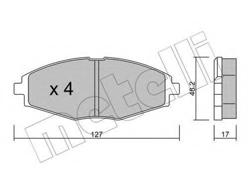 METELLI 2202930 Комплект тормозных колодок, дисковый тормоз