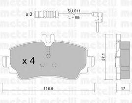 METELLI 2203100K Комплект тормозных колодок, дисковый тормоз