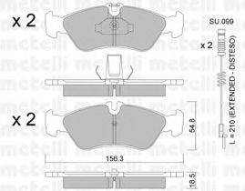 METELLI 2203110K Комплект тормозных колодок, дисковый тормоз