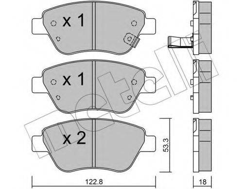 METELLI 2203212 Комплект тормозных колодок, дисковый тормоз