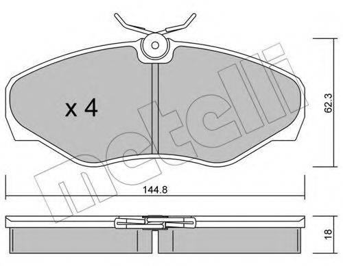 METELLI 2203382 Комплект тормозных колодок, дисковый тормоз