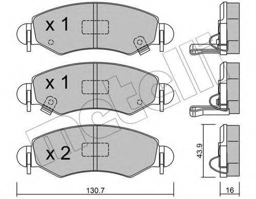 METELLI 2203391 Комплект тормозных колодок, дисковый тормоз