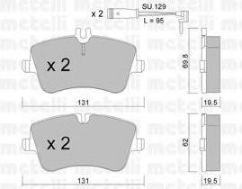 METELLI 2203420K Комплект тормозных колодок, дисковый тормоз