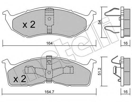 METELLI 2203561 Комплект тормозных колодок, дисковый тормоз