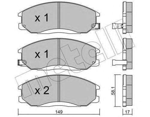 METELLI 2203640 Комплект тормозных колодок, дисковый тормоз