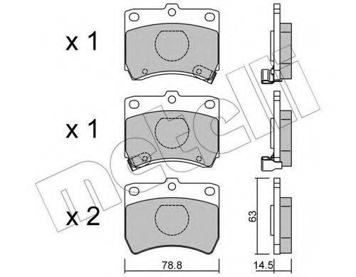 METELLI 2203700 Комплект тормозных колодок, дисковый тормоз